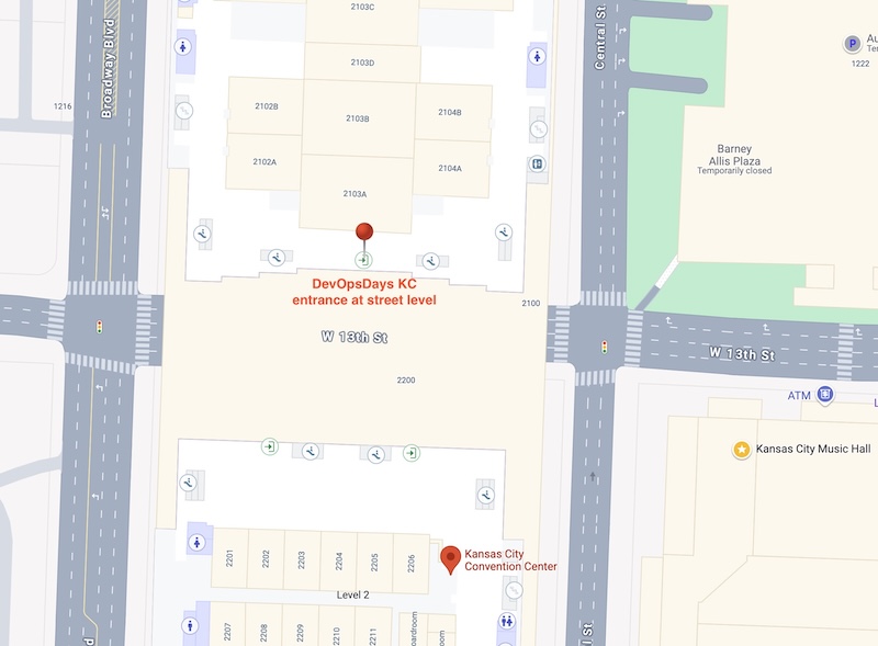 map showing the location of DevOpsDays KC